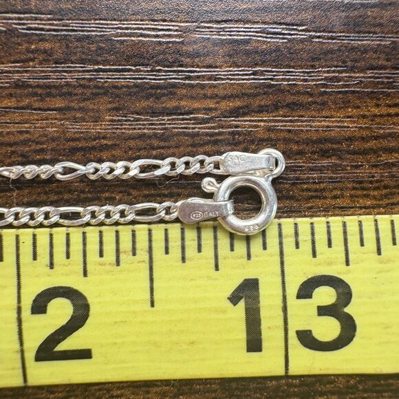 VTG Sterling Silver 925 Hieroglyphic Pendant Chain Necklace Size 26" Length - Picture 13 of 15